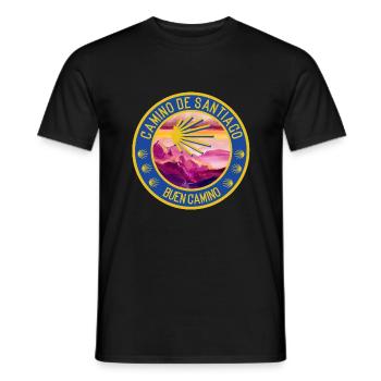 Camino de Santiago - Buen Camino - T-shirt homme - noir - Devant - AI Model Male 178 light (178cm)
