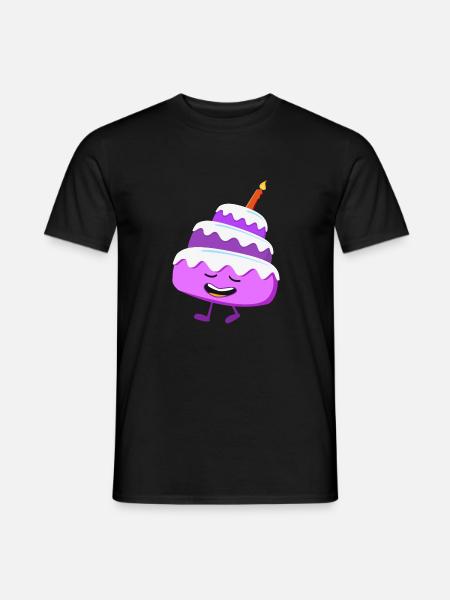 Birthday cake - Men's T-Shirt - black