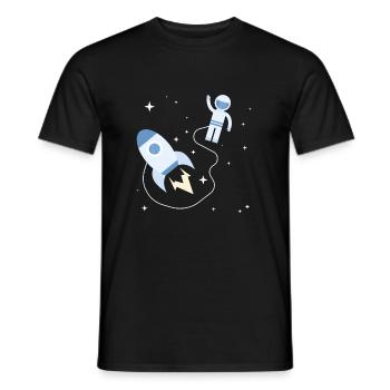Astronaut fusée de l’espace enfants cadeau - T-shirt homme - noir - Devant - AI Model Male 178 light (178cm)