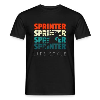 athletics - Men's T-Shirt - black - Front - AI Model Male 178 light (178cm)