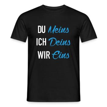 Du Meins Ich Deins - Männer T-Shirt - Schwarz - Vorne - AI Model Male 178 light (178cm)