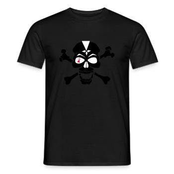 tete de mort crane os hermine oeil - T-shirt homme - noir - Devant - AI Model Male 178 light (178cm)