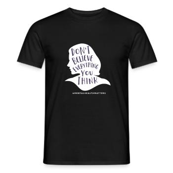 Santé mentale - T-shirt homme - noir - Devant - AI Model Male 178 light (178cm)