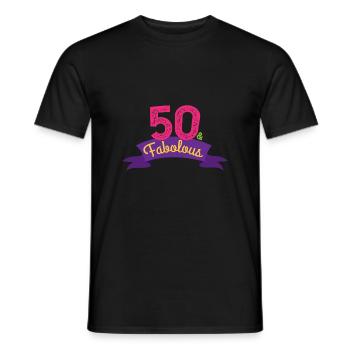 Anniversaire 50 &Fabolous 50e anniversaire - Cadeau - T-shirt homme - noir - Devant - AI Model Male 178 light (178cm)