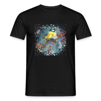 bird - Men's T-Shirt - black - Front - AI Model Male 178 light (178cm)