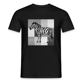 zebra crossing - Men's T-Shirt - black - Front - AI Model Male 178 light (178cm)