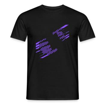a design with stripes - Men's T-Shirt - black - Front - AI Model Male 178 light (178cm)