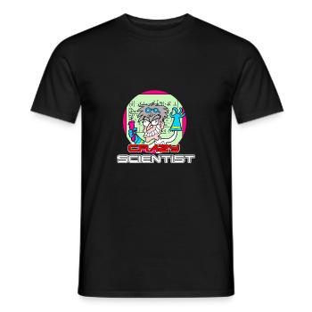 Crazy Scientist - Männer T-Shirt - Schwarz - Vorne - AI Model Male 178 light (178cm)
