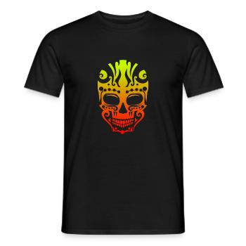 Maori Skull Tribal Tattoo Gift Idea - Men's T-Shirt - black - Front - AI Model Male 178 light (178cm)
