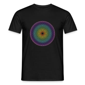 Torus Yantra - Männer T-Shirt - Schwarz - Vorne - AI Model Male 178 light (178cm)
