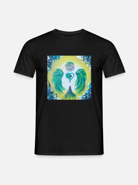 Herzengel "Dissolution of communication blockages" - Men's T-Shirt - black