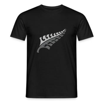 Jagged New silver fern NEW ZEALAND - Men's T-Shirt - black - Front - AI Model Male 178 light (178cm)