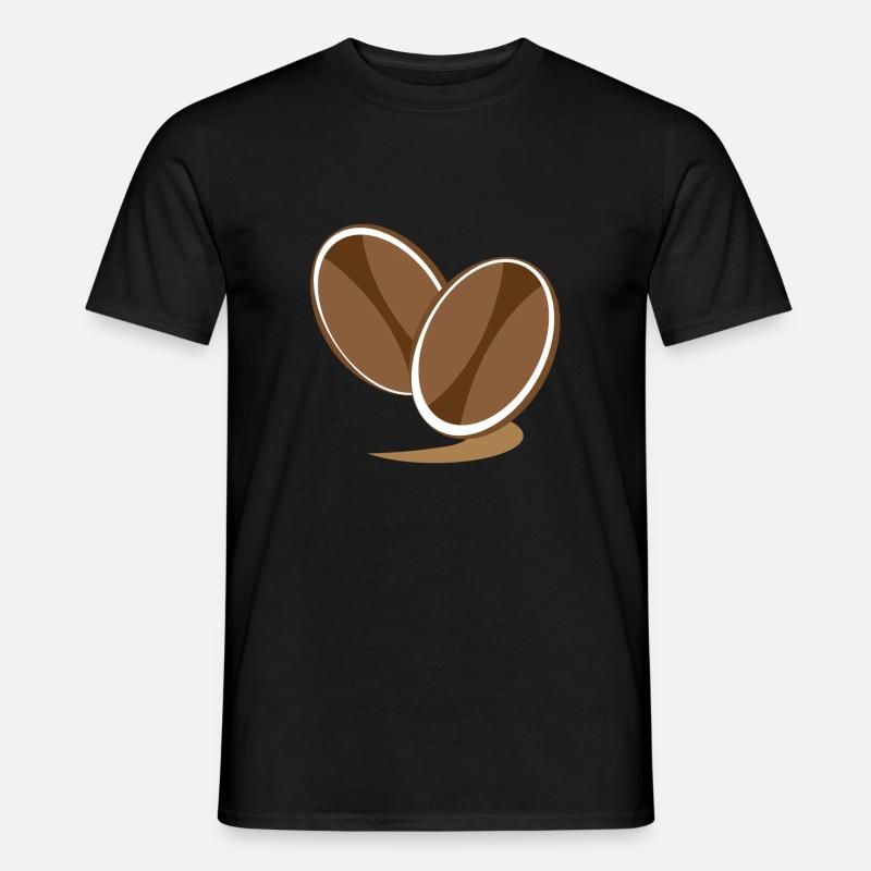 chicchi di tazza di caffè - T-shirt uomo - nero