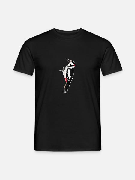 jz.birds Specht Vogel Design - Männer T-Shirt - Schwarz