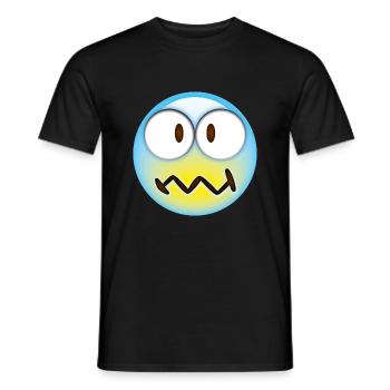 Smiley Creepy - Men's T-Shirt - black - Front - AI Model Male 178 light (178cm)