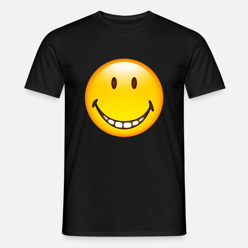 Smiley Grin - T-shirt uomo - nero