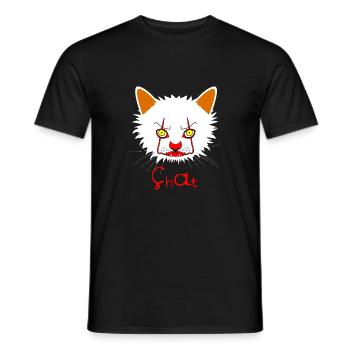 ÇhAt - Jeux de Mots - Francois Ville - T-shirt homme - noir - Devant - AI Model Male 178 light (178cm)