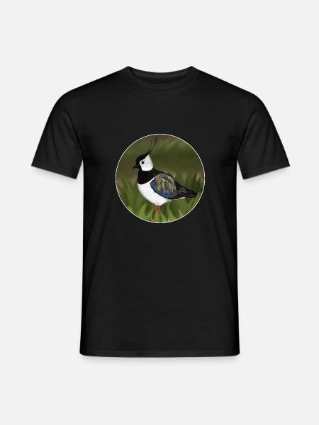 jz.birds Kiebitz Vogel Design Illustration - Männer T-Shirt - Schwarz
