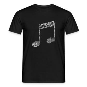 Note musicale - T-shirt homme - noir - Devant - AI Model Male 178 light (178cm)