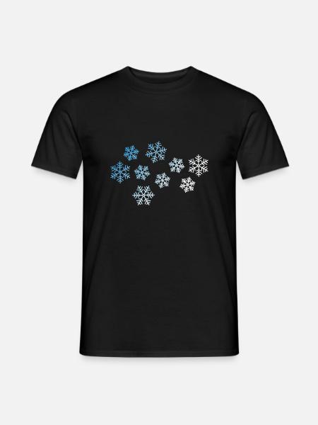 Flocon de neige d’hiver - T-shirt homme - noir