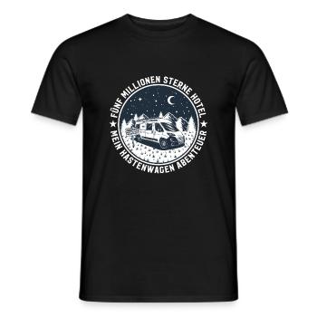 5 Millionen Sterne Hotel Kastenwagen II - Männer T-Shirt - Schwarz - Vorne - AI Model Male 178 light (178cm)