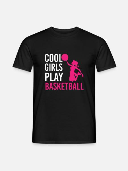 Basketball Cool Girls play Basketball Geschenk - Männer T-Shirt - Schwarz