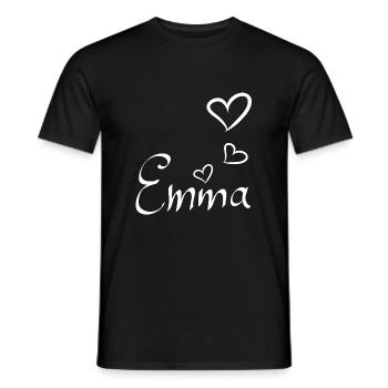 Emma liebt Dich - Männer T-Shirt - Schwarz - Vorne - AI Model Male 178 light (178cm)