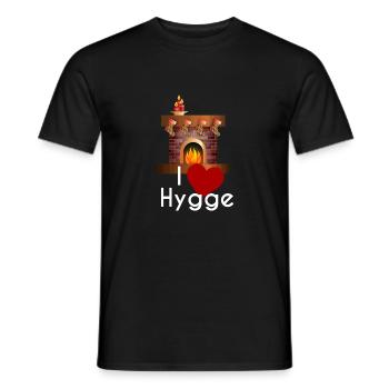 I LOVE HYGGE - Men's T-Shirt - black - Front - AI Model Male 178 light (178cm)