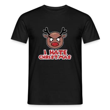 Je déteste Noël Grantiger Rudolph Funny gift - T-shirt homme - noir - Devant - AI Model Male 178 light (178cm)