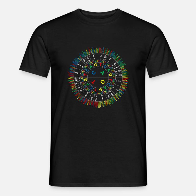 Sanger Codon Circle (dunkler Hintergrund) - Männer T-Shirt - Schwarz