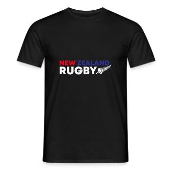 Neuseeland Rugby Fan Geschenkidee - Männer T-Shirt - Schwarz - Vorne - AI Model Male 178 light (178cm)
