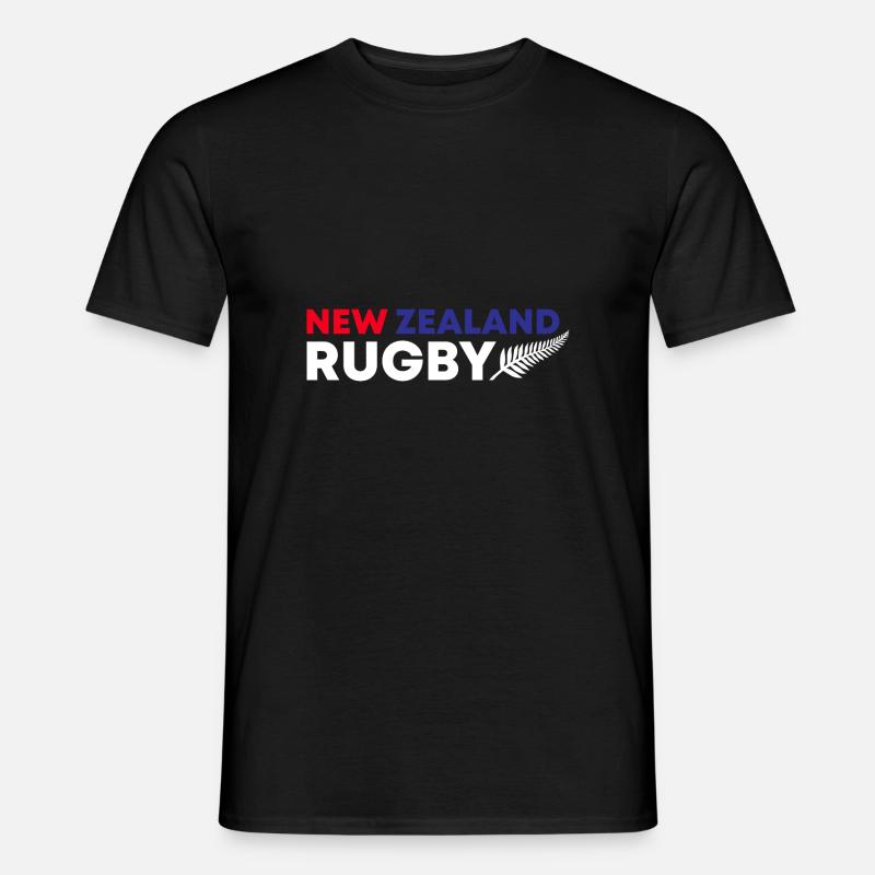 Neuseeland Rugby Fan Geschenkidee - Männer T-Shirt - Schwarz