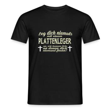 Plattenleger Mord - Männer T-Shirt - Schwarz - Vorne - AI Model Male 178 light (178cm)