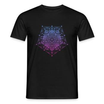 Pentagon Star Dimensions Gradient - Men's T-Shirt - black - Front - AI Model Male 178 light (178cm)