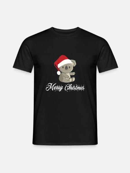 Koala de Noël - T-shirt homme - noir