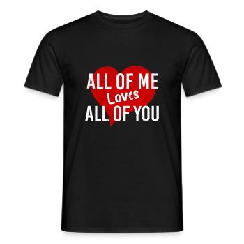 Saint Valentin Tout de moi m'aime tout cadeau - T-shirt homme - noir - Devant - AI Model Male 178 light (178cm)