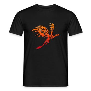 Idée de cadeau drôle d'animaux de dragon rouge - T-shirt homme - noir - Devant - AI Model Male 178 light (178cm)