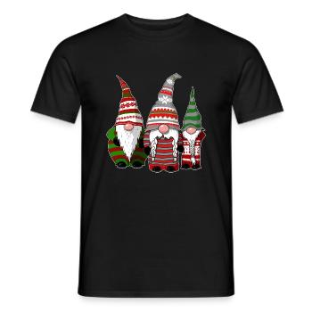 3 Cheeky gnomes - Men's T-Shirt - black - Front - AI Model Male 178 light (178cm)