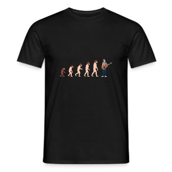Guitariste Evolution Idée cadeau amusante - T-shirt homme - noir - Devant - AI Model Male 178 light (178cm)