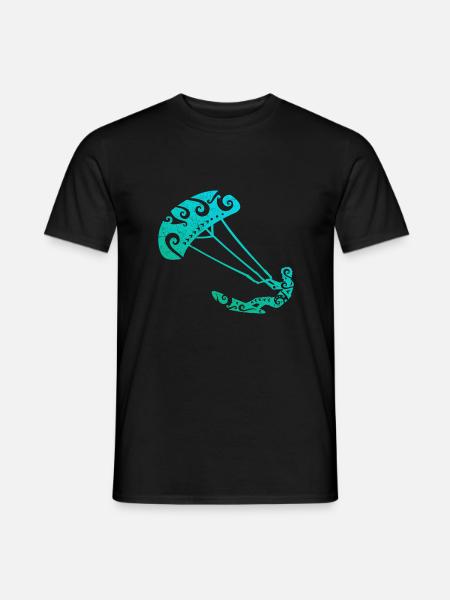 Maori Kitesurfer Tribal Tattoo Geschenkidee - Männer T-Shirt - Schwarz