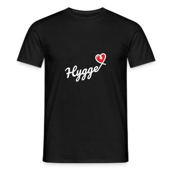 Idée cadeau Hygge Heart Cosy Relax - T-shirt homme - noir - Devant - AI Model Male 178 light (178cm)