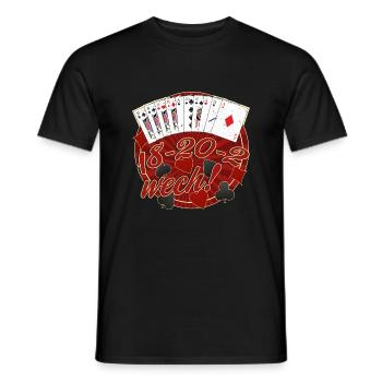 18-20-2 wech Rockabilly Skat - Männer T-Shirt - Schwarz - Vorne - AI Model Male 178 light (178cm)