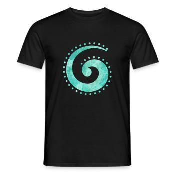 Maori Koru Spiral Peace Happiness Tribal Gift - Men's T-Shirt - black - Front - AI Model Male 178 light (178cm)