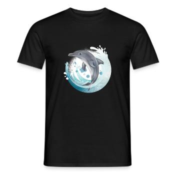 Tauch Dive Dolphin - Delfin - T-shirt homme - noir - Devant - AI Model Male 178 light (178cm)