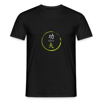 shaolin kung fu kanji circle - Men's T-Shirt - black - Front - AI Model Male 178 light (178cm)