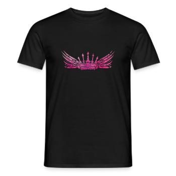 crown pink - Männer T-Shirt - Schwarz - Vorne - AI Model Male 178 light (178cm)