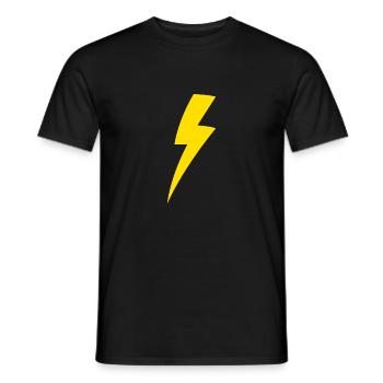 Lightning bolt - Men's T-Shirt - black - Front - AI Model Male 178 light (178cm)