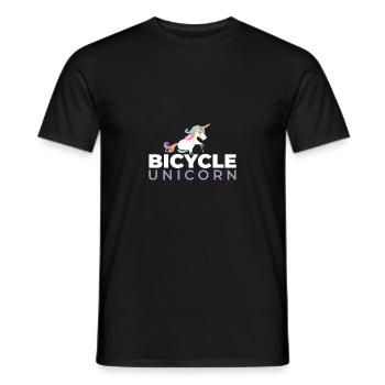Vélo licorne vélo enfants drôle cadeau - T-shirt homme - noir - Devant - AI Model Male 178 light (178cm)