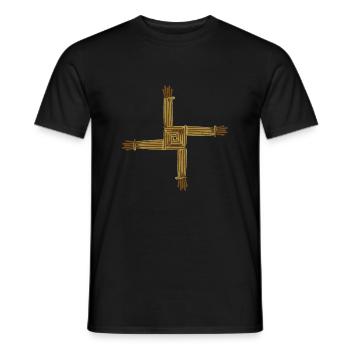 Keltische Symbole St. Brigid Cross Geschenkidee - Männer T-Shirt - Schwarz - Vorne - AI Model Male 178 light (178cm)