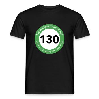 Freiwilliges Tempolimit 130 - Männer T-Shirt - Schwarz - Vorne - AI Model Male 178 light (178cm)